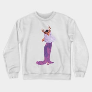 Deer Goddess Purple Magical Creature Crewneck Sweatshirt